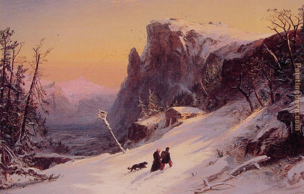 Jasper Francis Cropsey Winter in Switzerland
